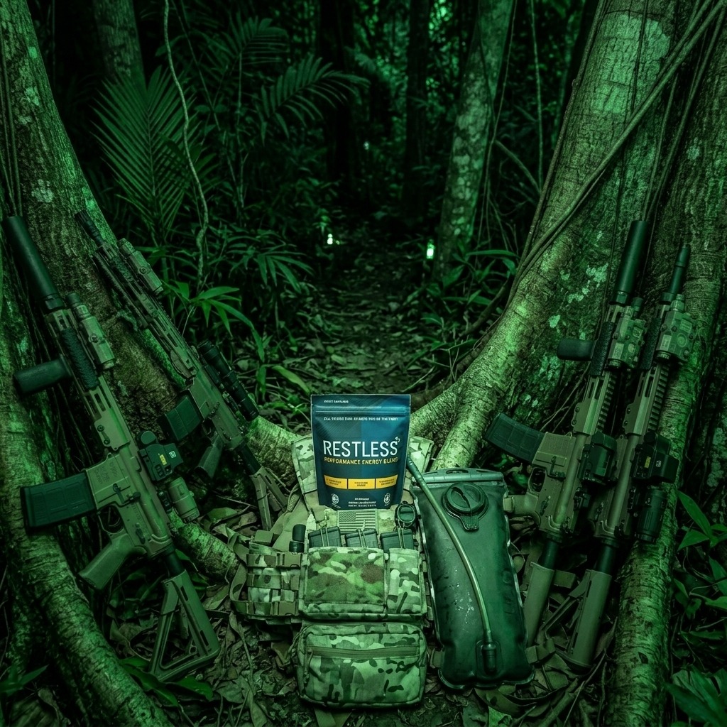 Tactical gear in jungle environment